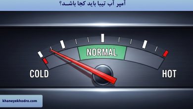 آمپر آب تیبا باید کجا باشد؟