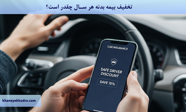 تخفیف بیمه بدنه هر سال چقدر است؟